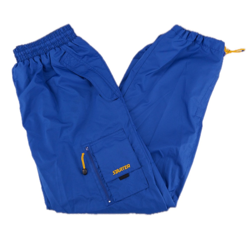 Vintage Starter Mens Med Cargo Track Pants Royal Blue 901 Mesh Lined 90s Y2K